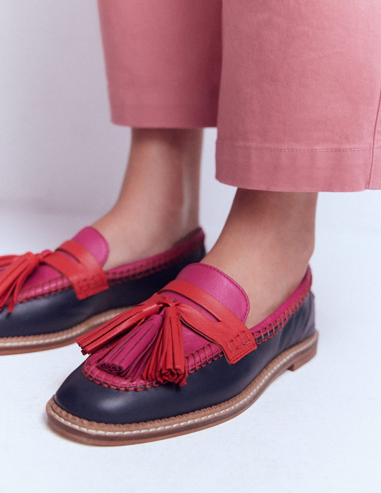 Nya Penny Loafers-Colourblock Tassel