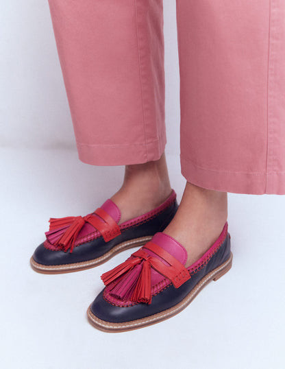 Nya Penny Loafers-Colourblock Tassel-3