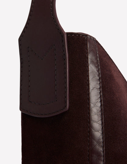 Suede Hobo Bag-Bitter Chocolate-6
