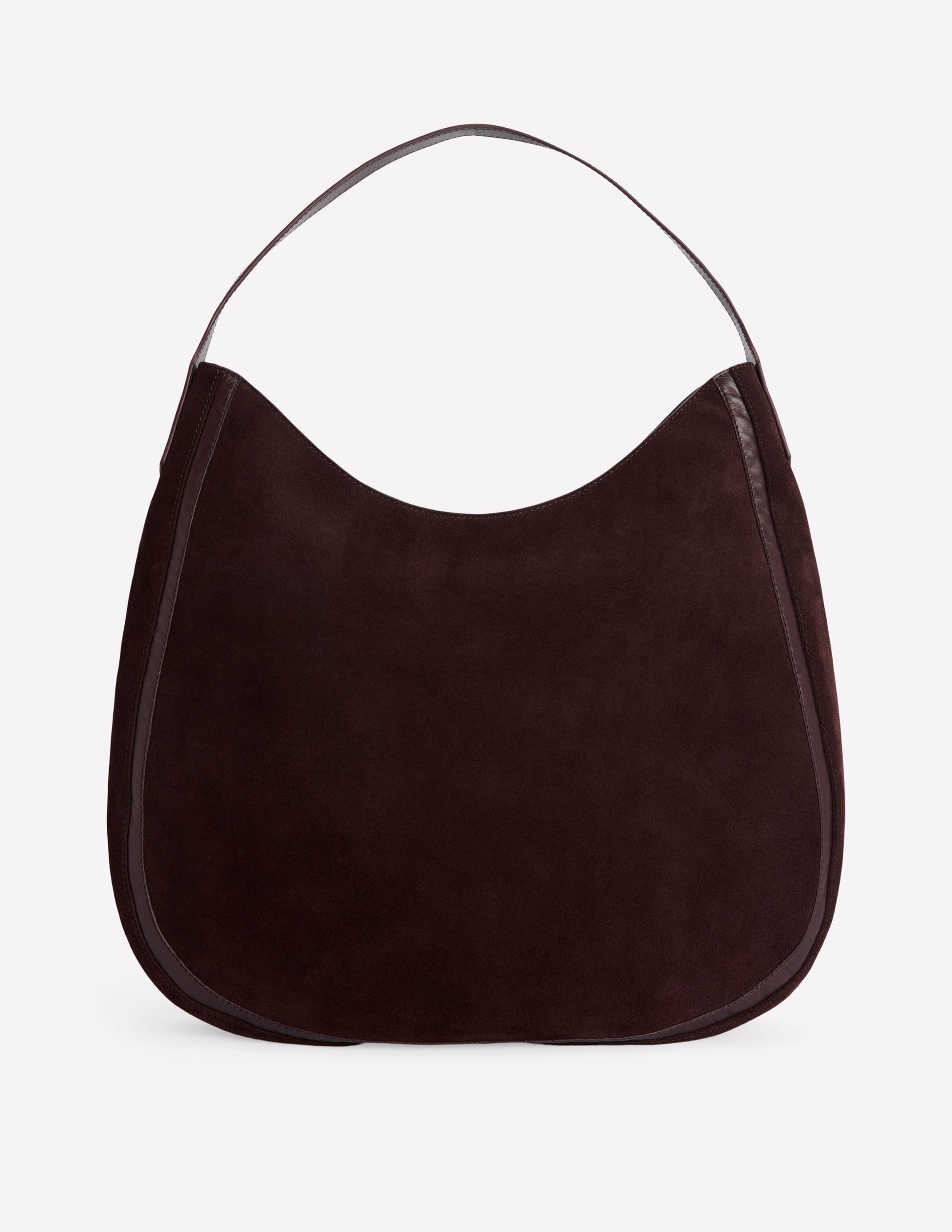 Suede Hobo Bag-Bitter Chocolate-3