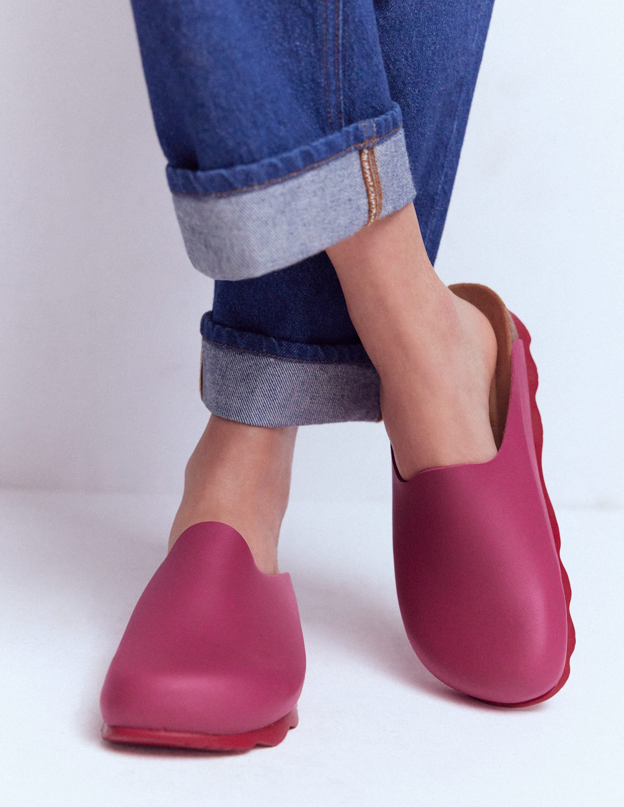 Lyla Colour Block Clogs-Pink/Red - Image 4