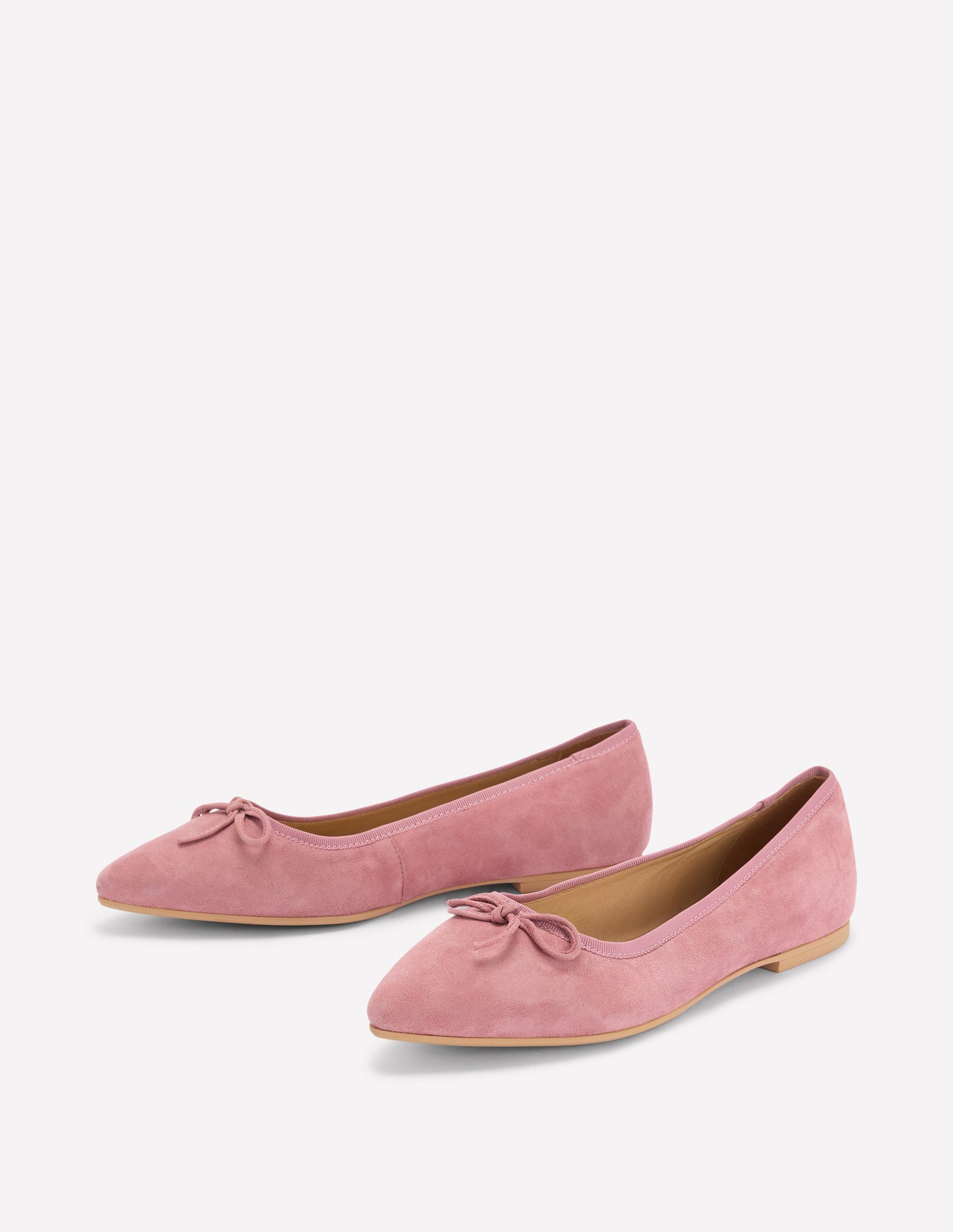 Point Flexi Sole Flats-Pink Suede-4