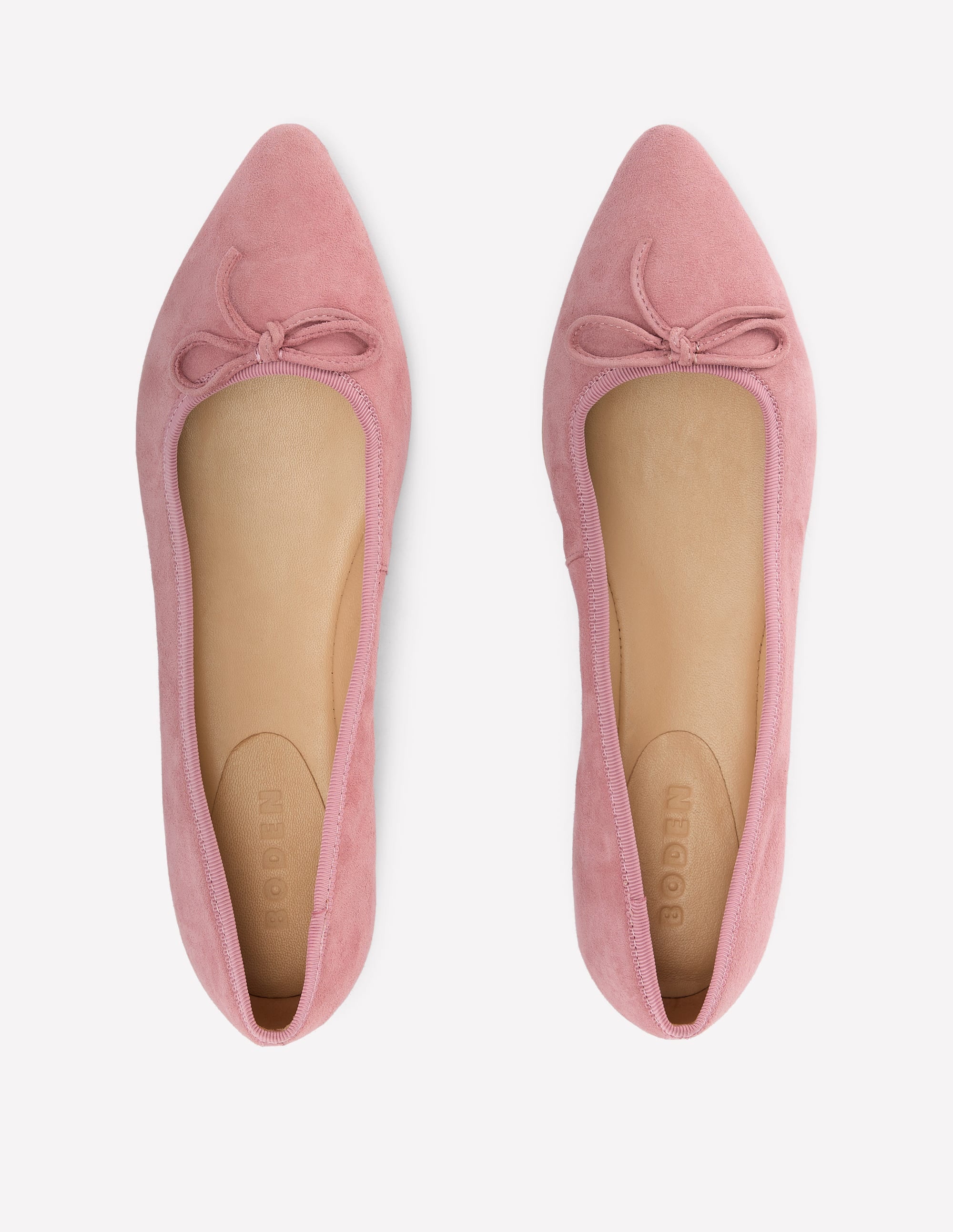 Point Flexi Sole Flats-Pink Suede - Image 6