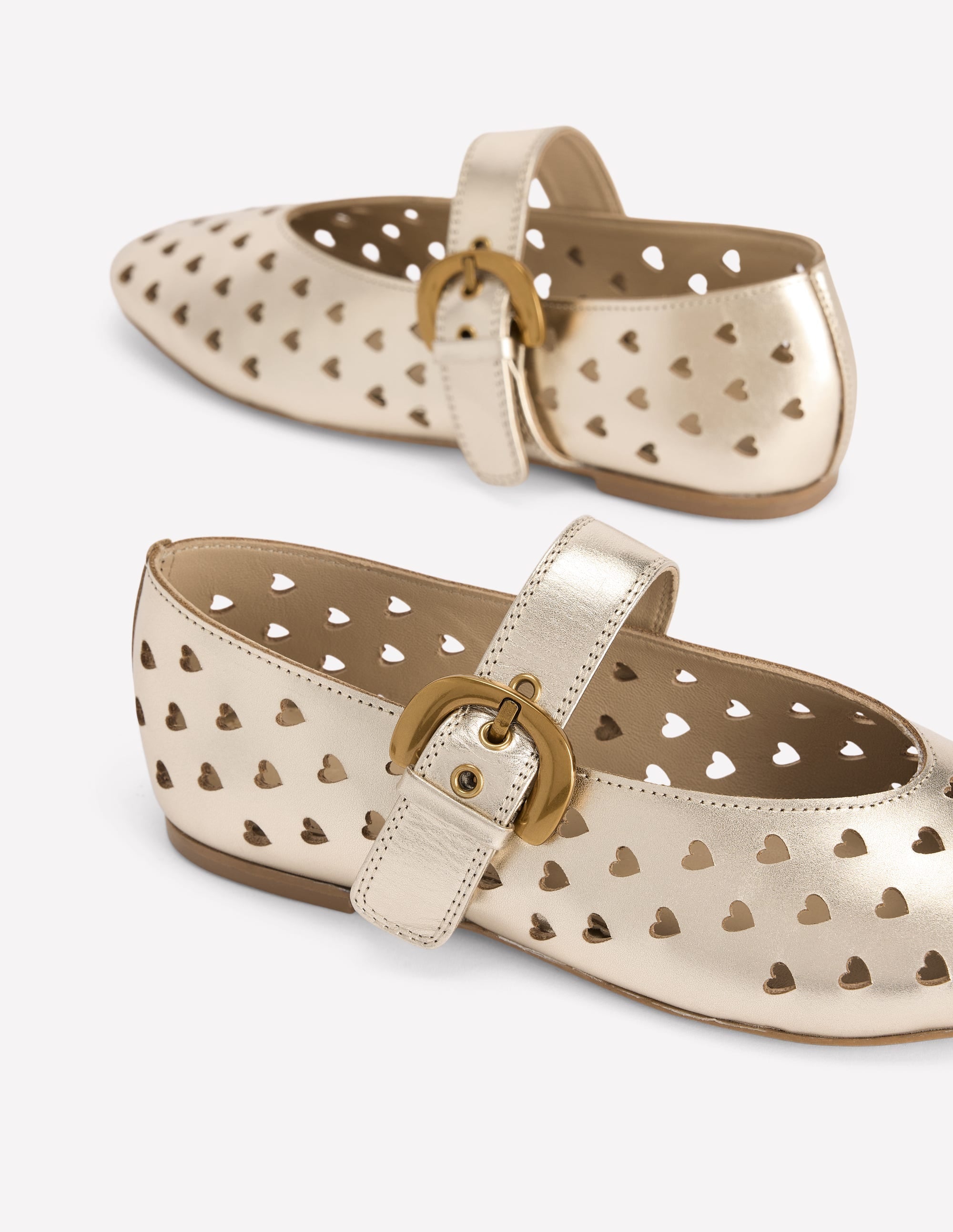 Kylie Flat Buckle Mary Janes-Gold - Image 5