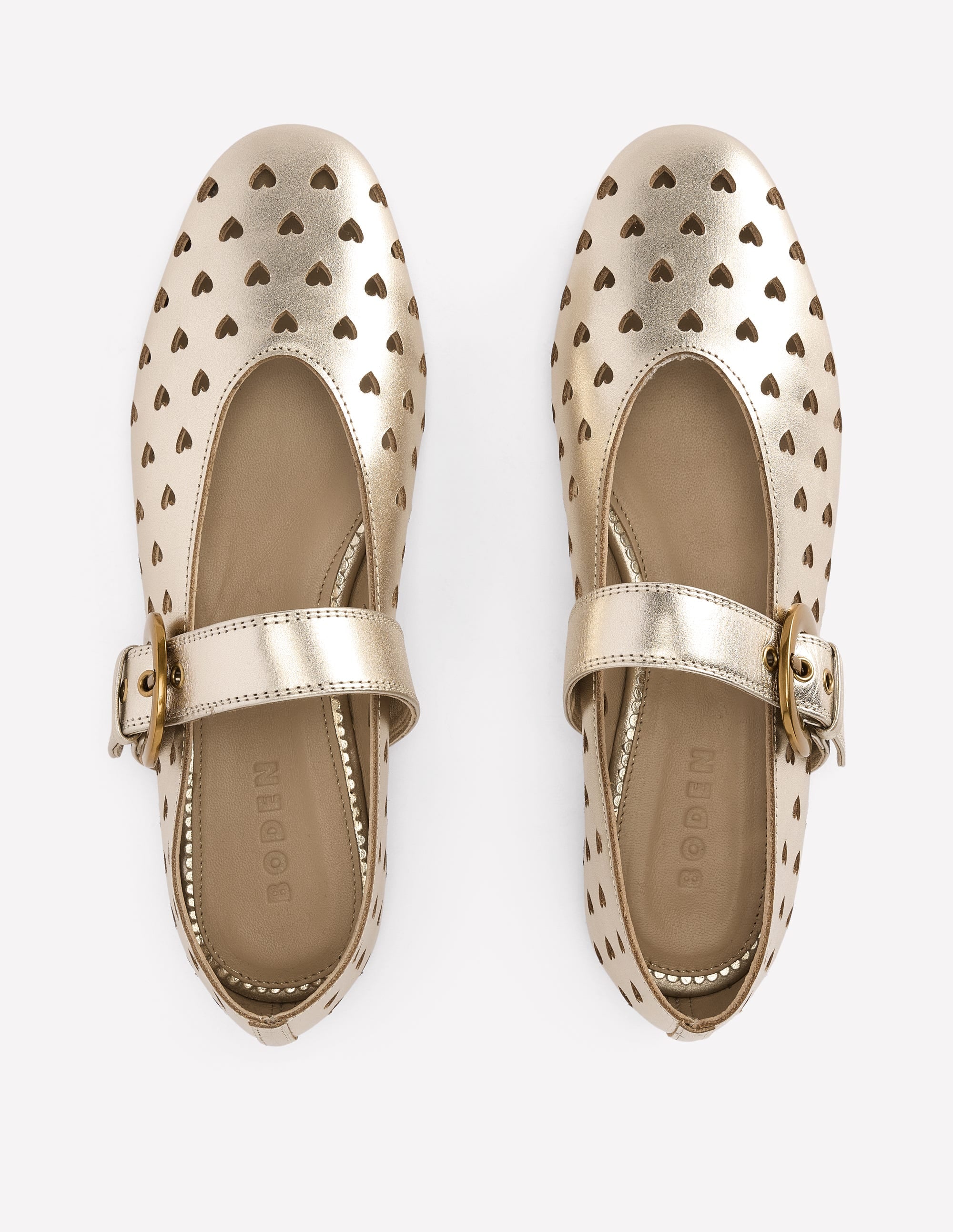 Kylie Flat Buckle Mary Janes-Gold - Image 6