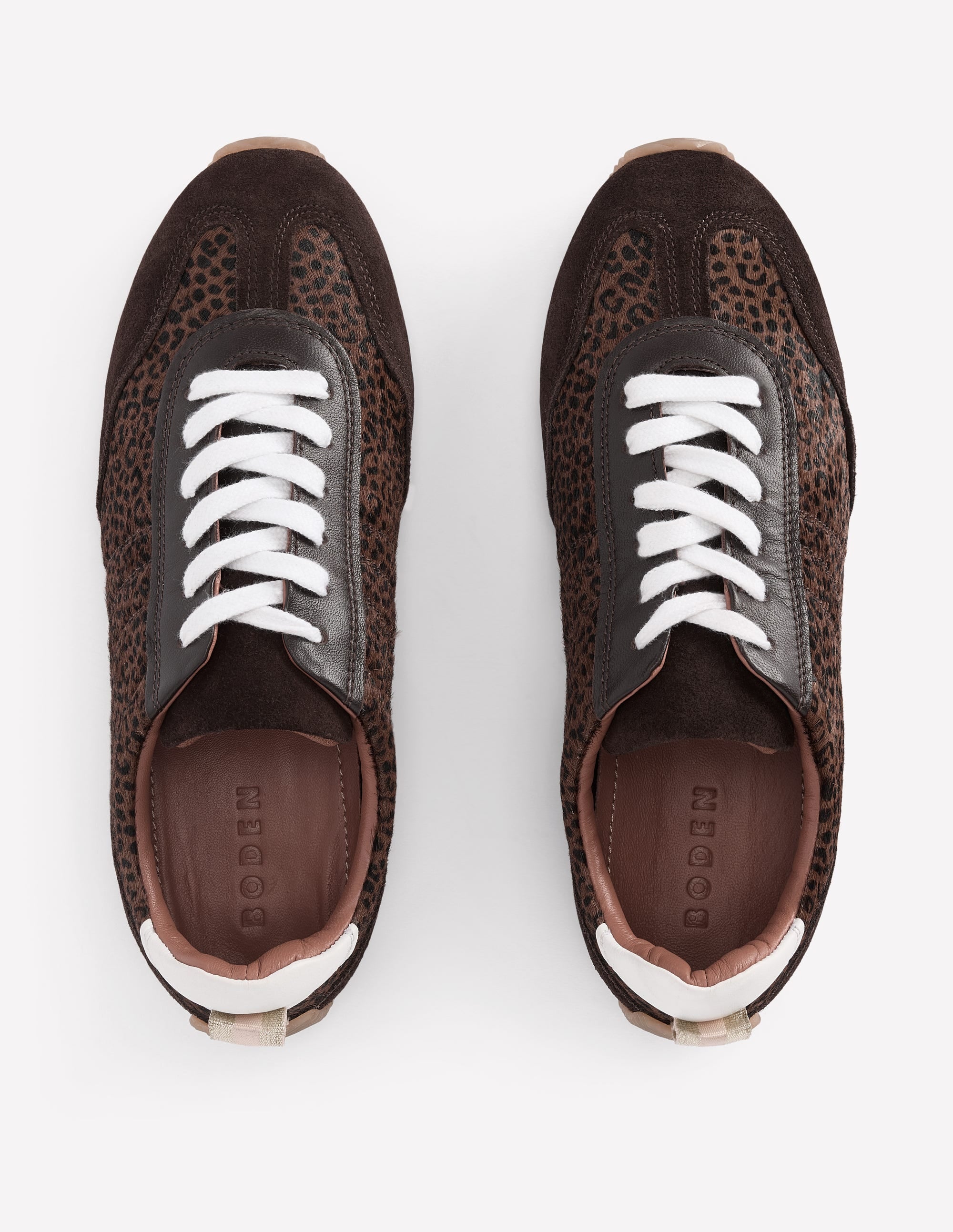 Delphine Slim Sole Trainers-Leopard - Image 7