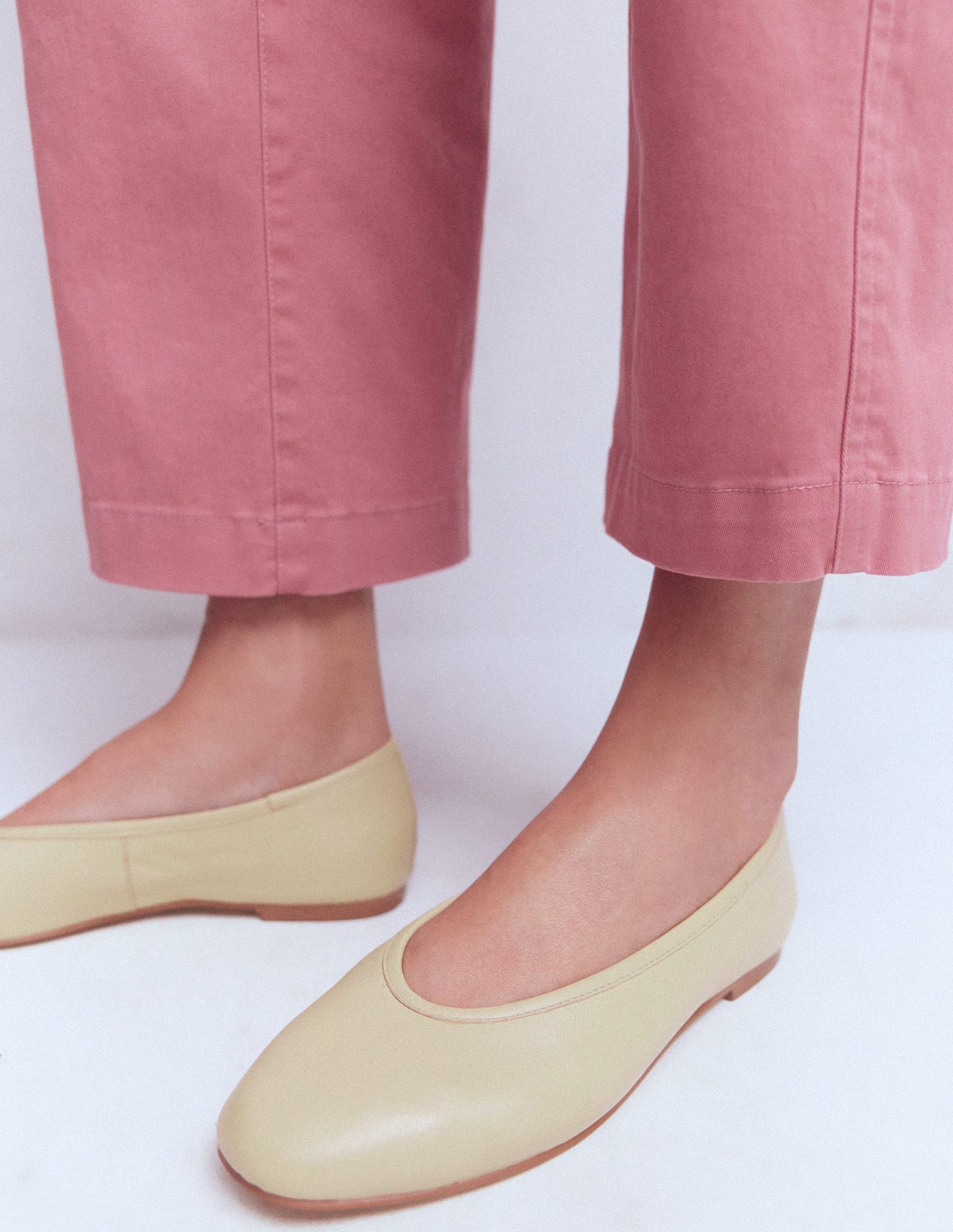High Cut Ballet Flats-Butter Yellow