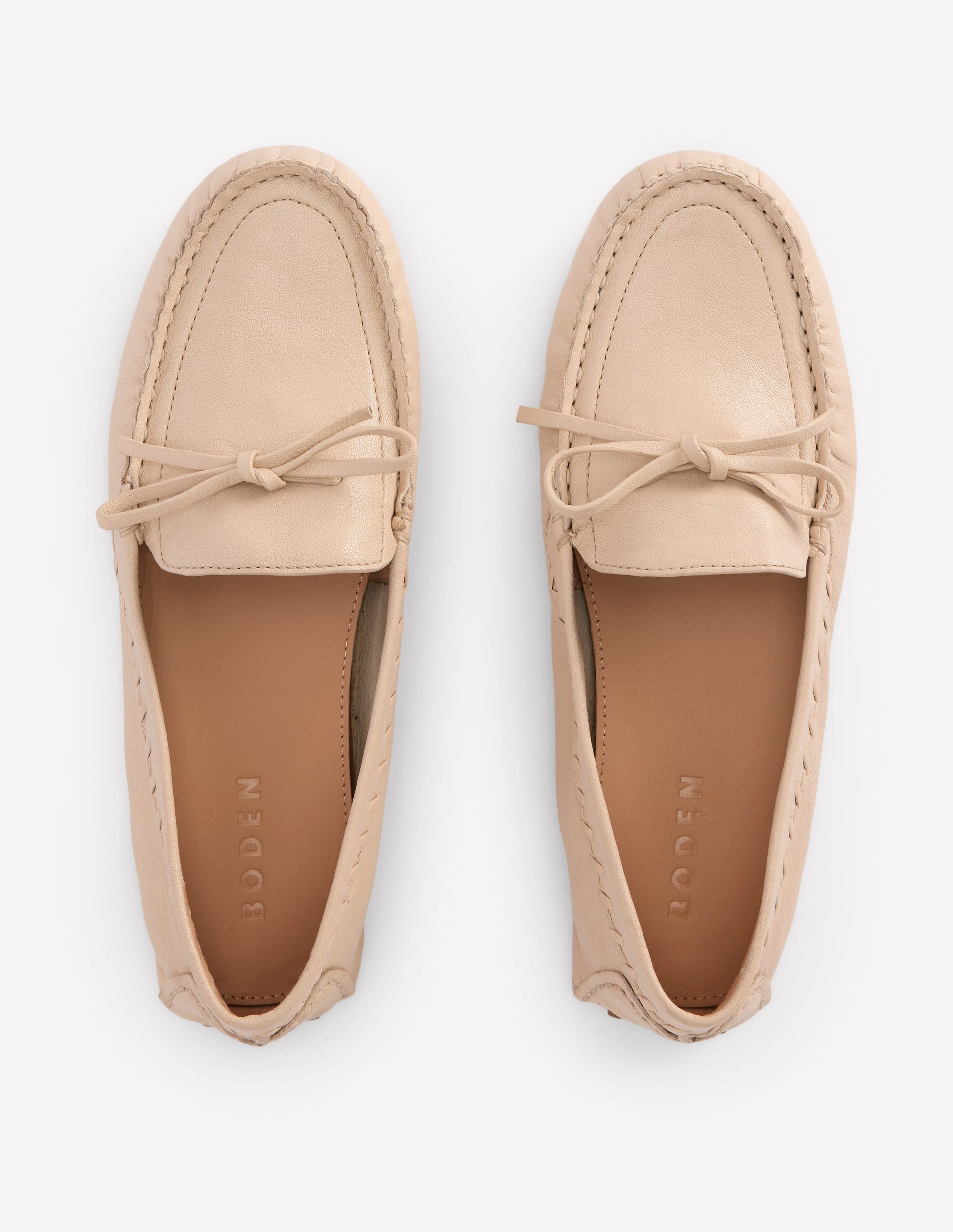 Heidi Stitched Soft Loafers-Ecru-7