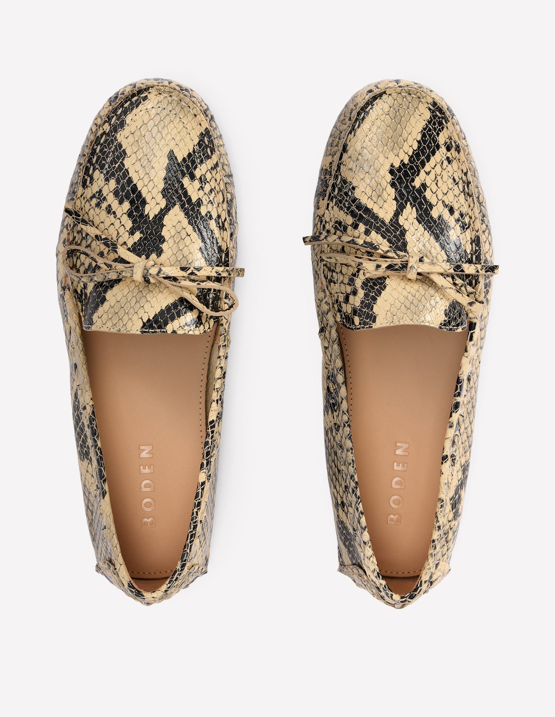 Heidi Stitched Soft Loafers-Snake-6