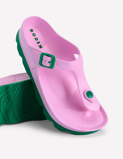 Lyla Toe Post Sandals-Pink/Green-5