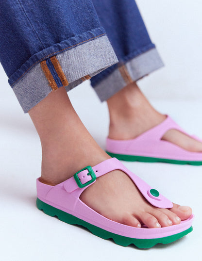 Lyla Toe Post Sandals-Pink/Green-2