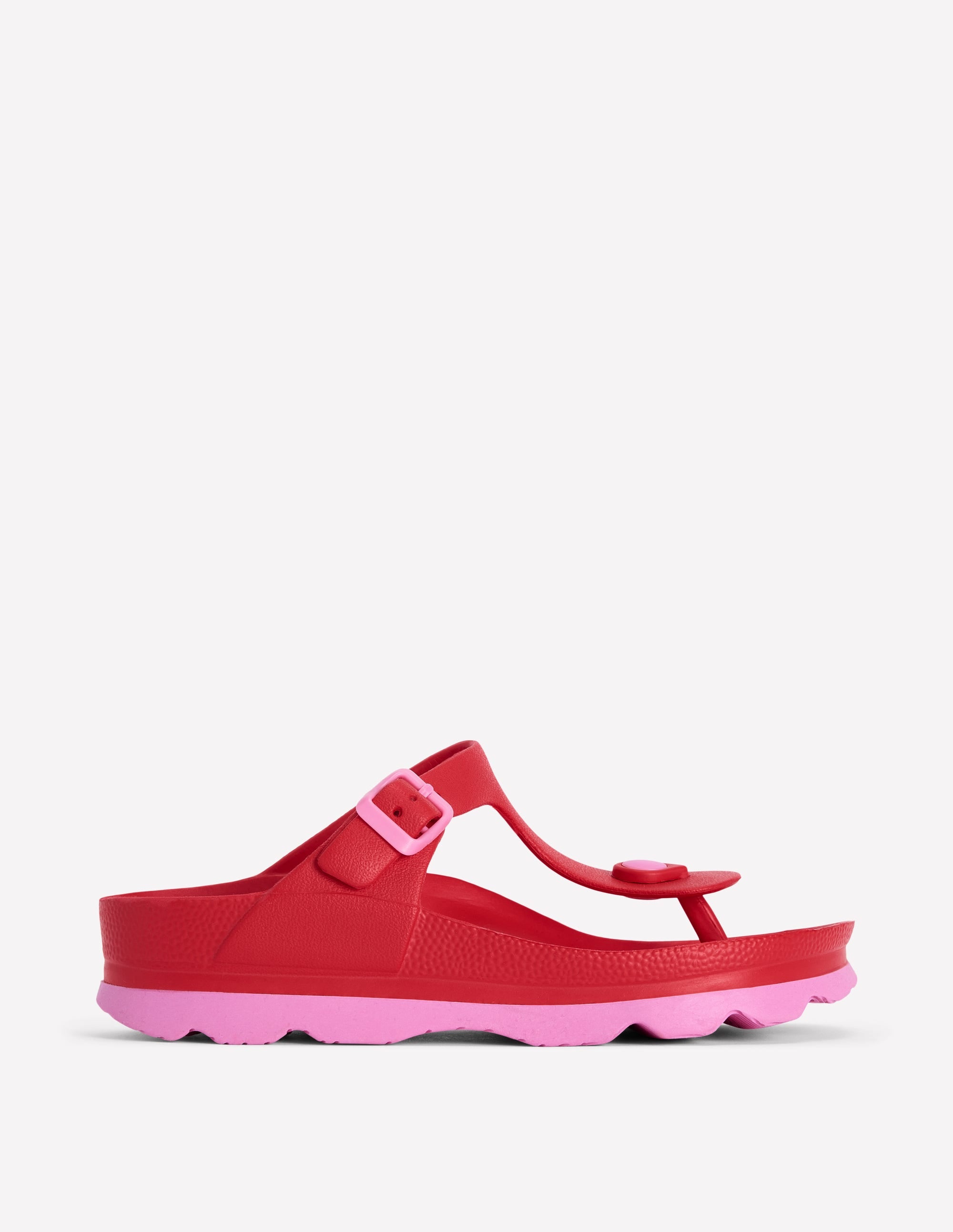 Lyla Toe Post Sandals-Red/Pink - Image 1