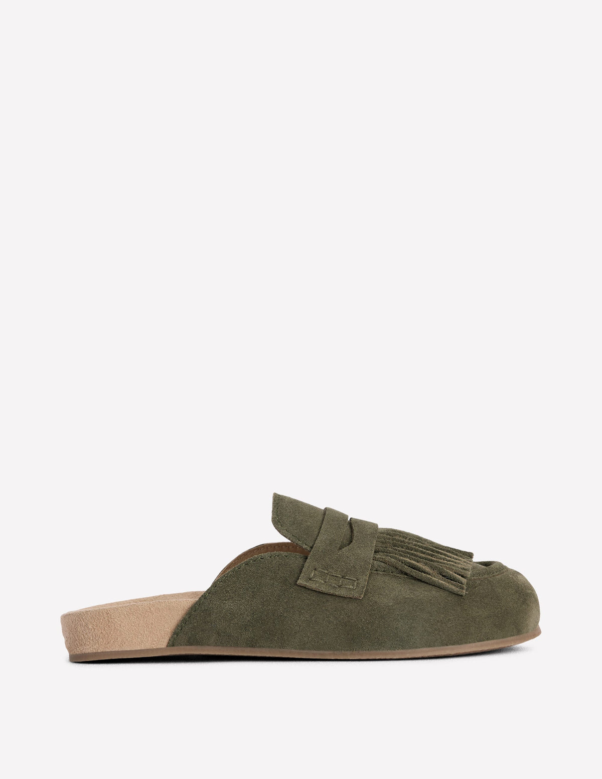 Clogs Gilli Etta Ghillie Mule Clogs - Deep Olive | Boden UK