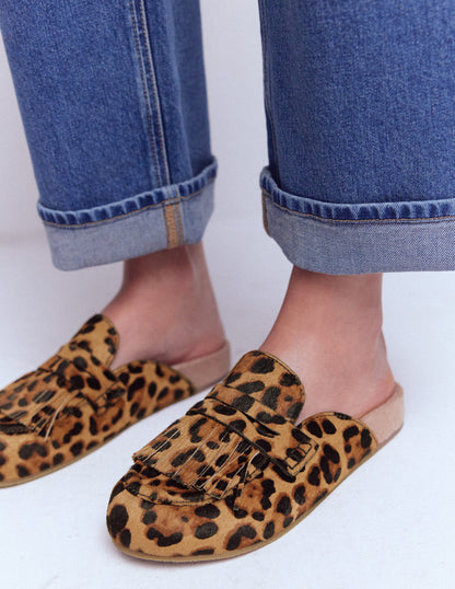 Etta Ghillie Mule Clogs-Classic Leopard-2
