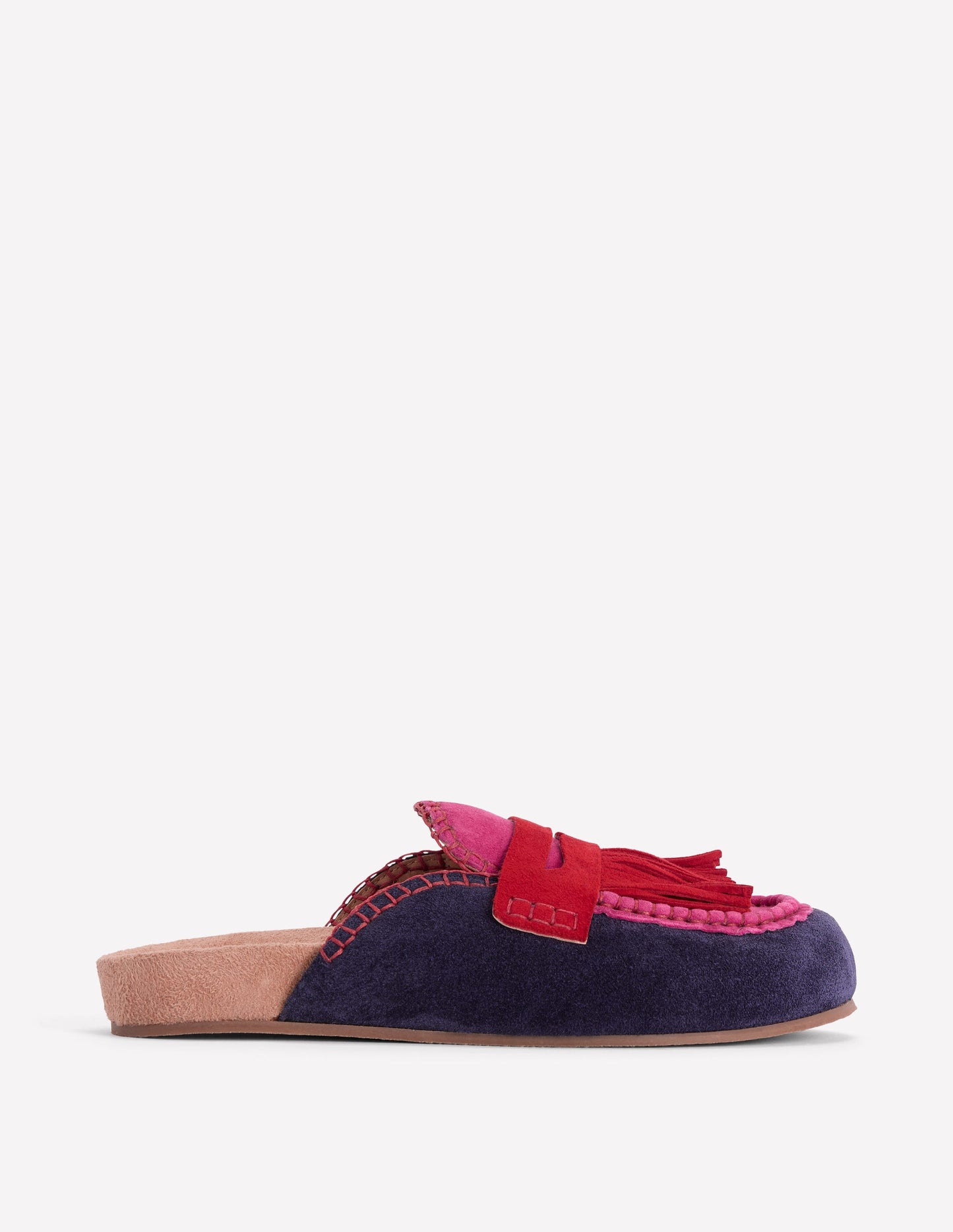 Etta Ghillie Mule Clogs-Colourblock