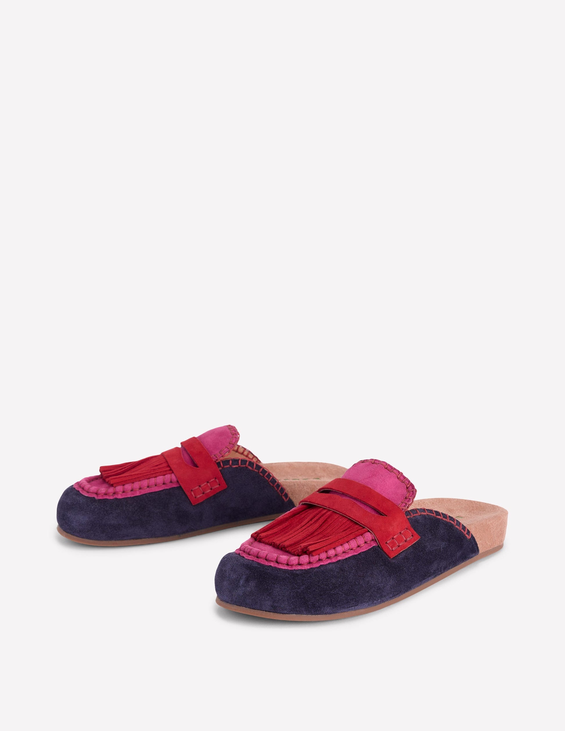 Etta Ghillie Mule Clogs-Colourblock-3