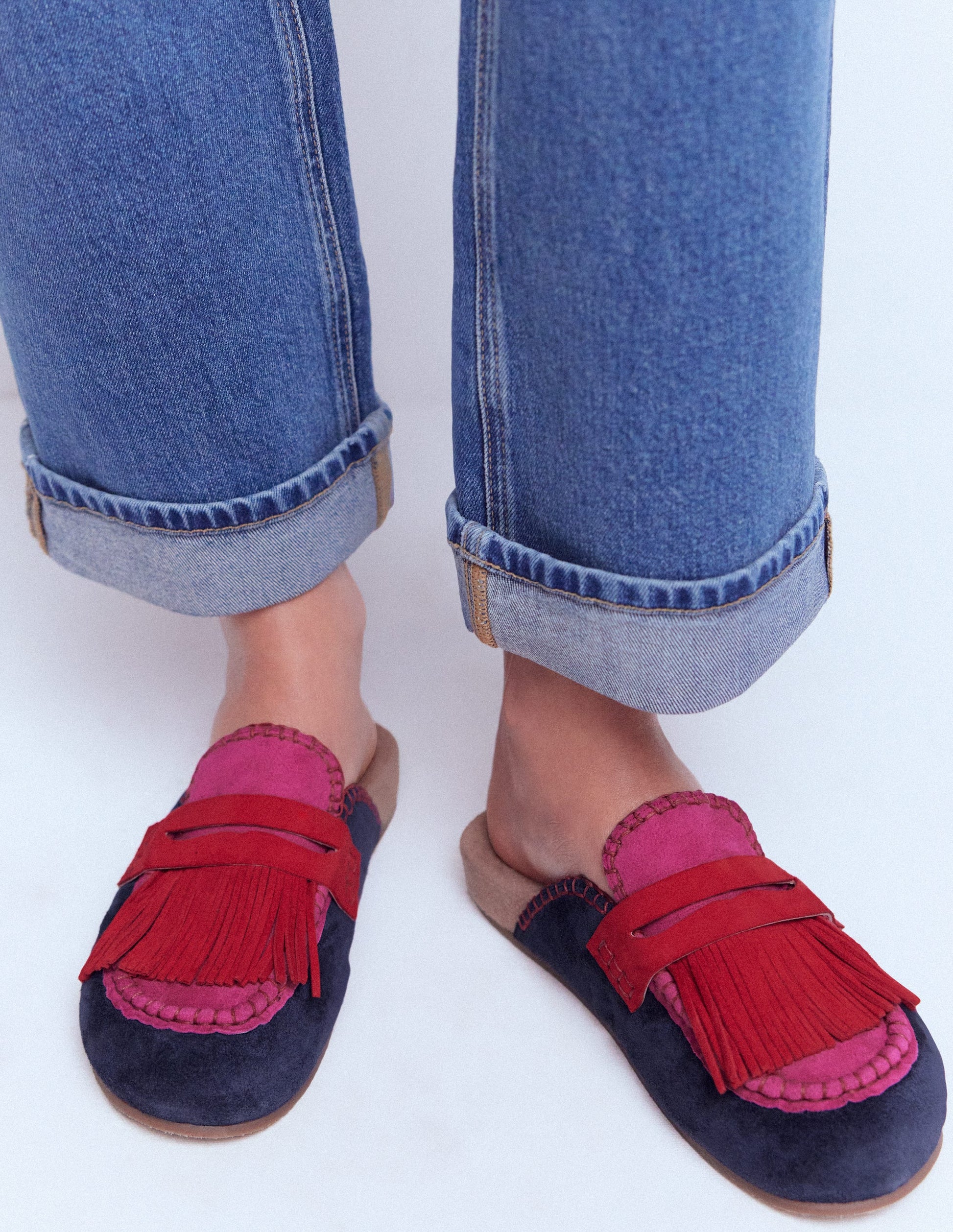 Etta Ghillie Mule Clogs-Colourblock-2