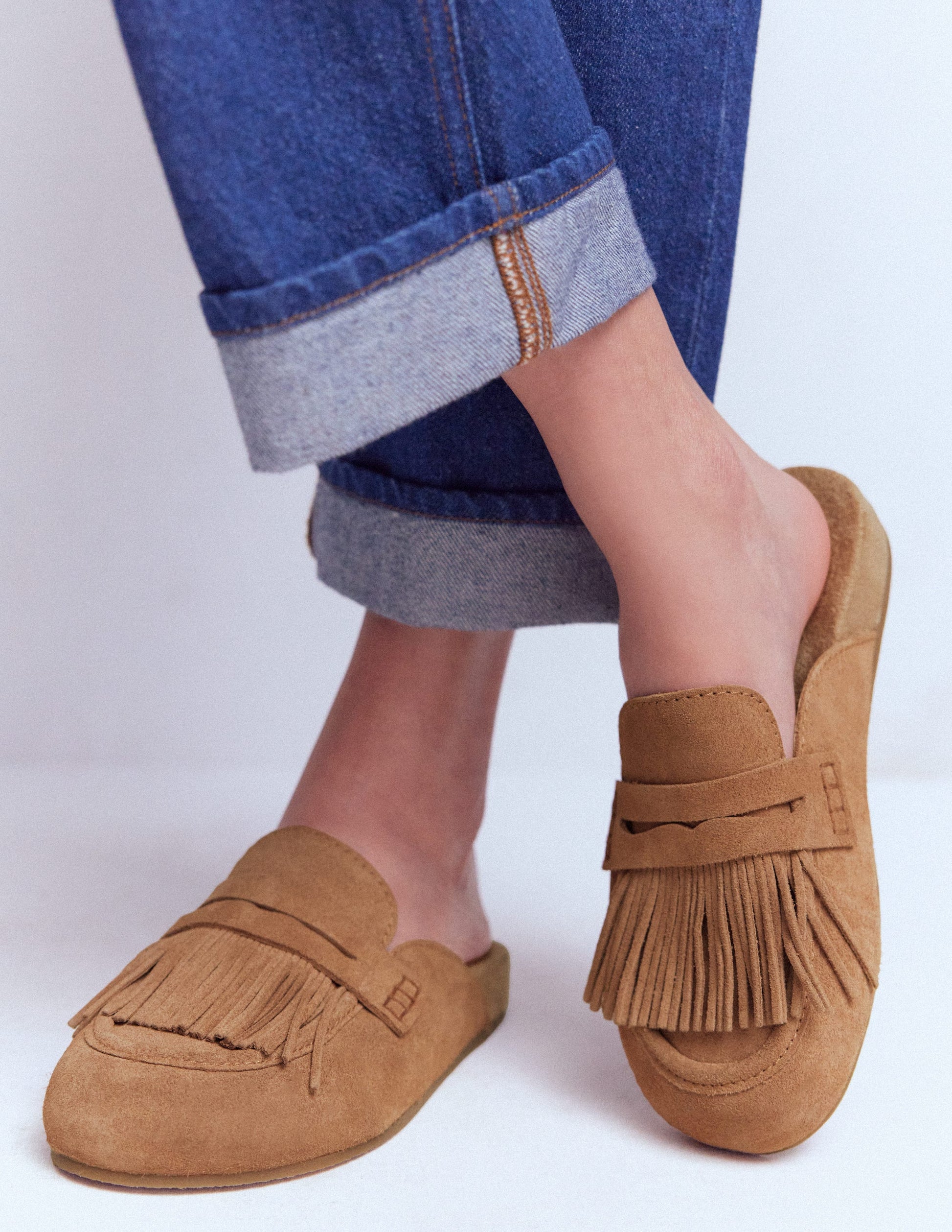 Etta Ghillie Mule Clogs-Tan-3