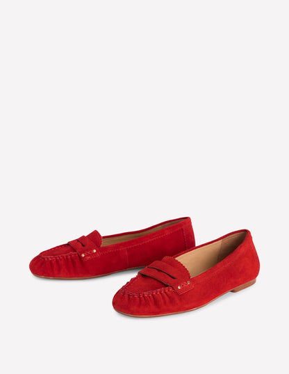 Classic Penny Loafers-Red-4