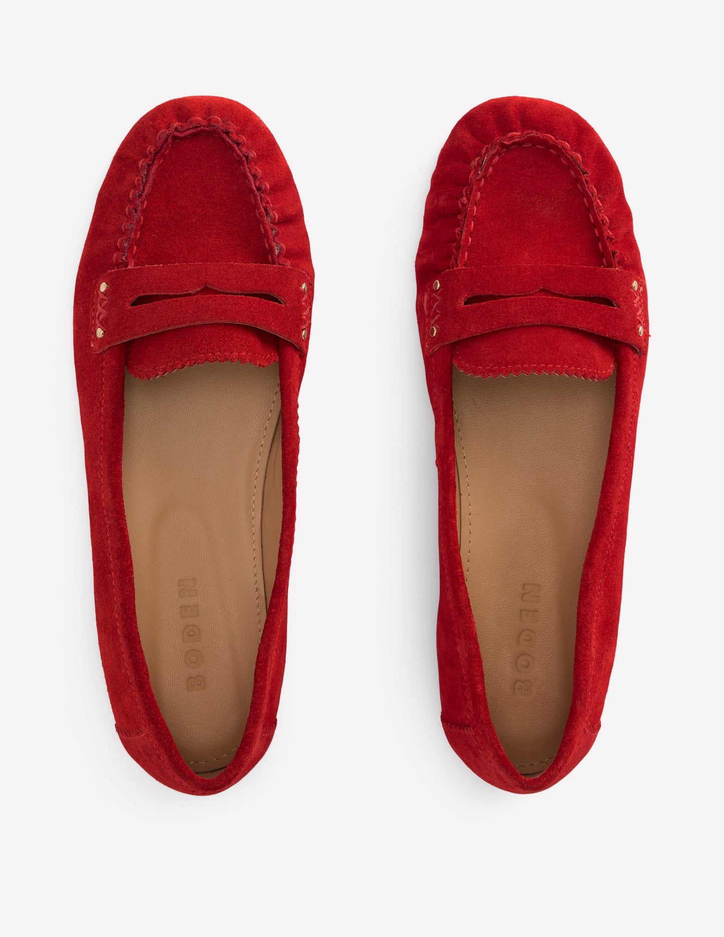 Classic Penny Loafers-Red