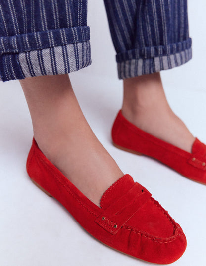 Classic Penny Loafers-Red-2