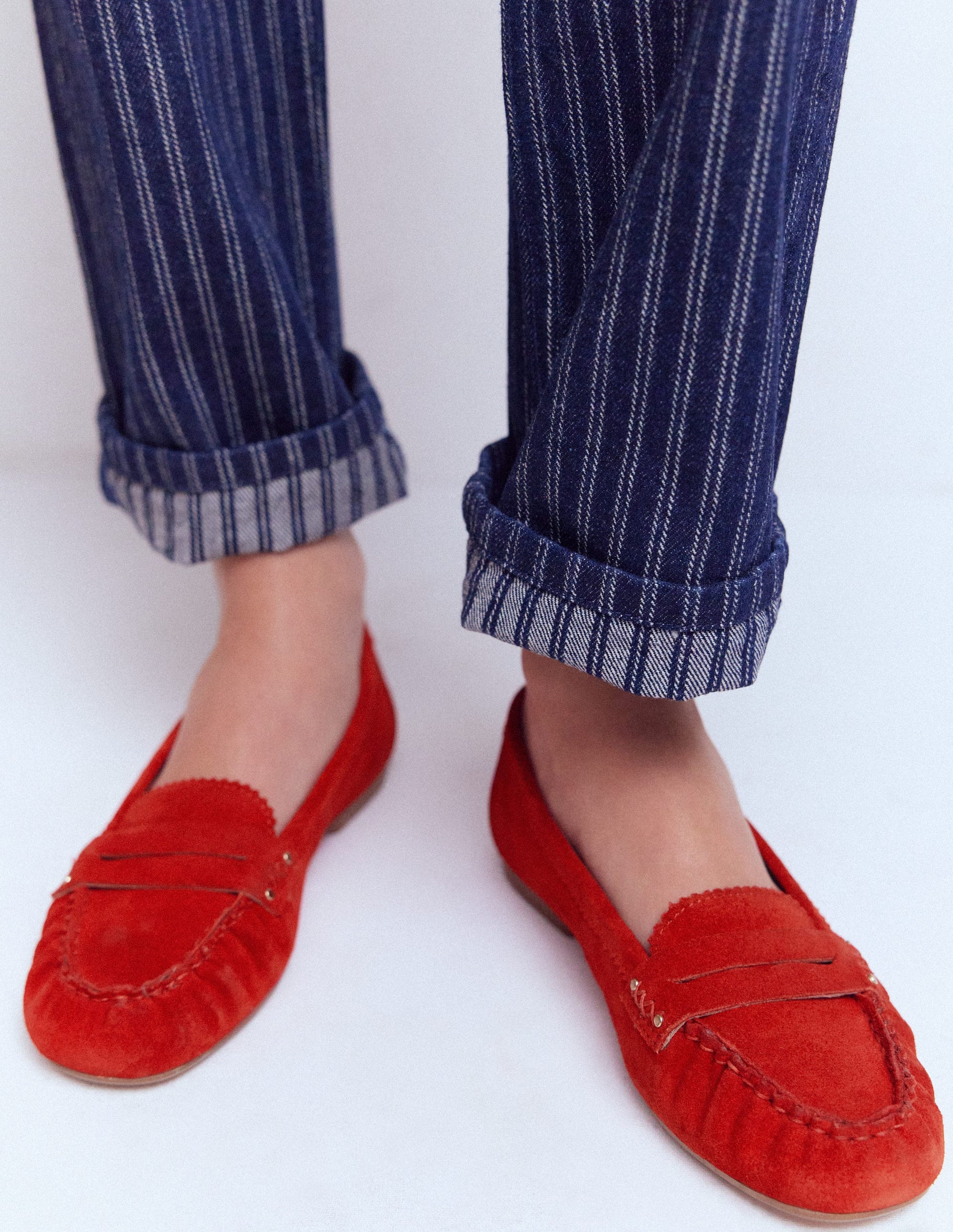 Classic Penny Loafers-Red-3