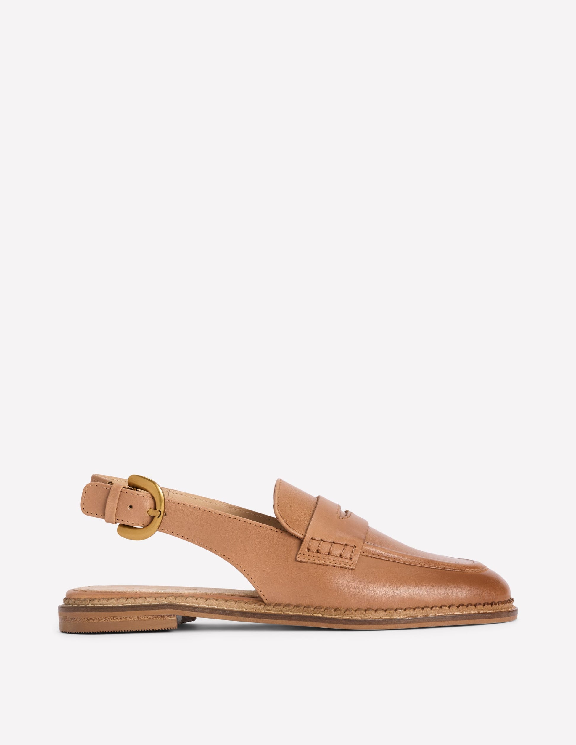 Slingback Penny Loafer-Tan-1