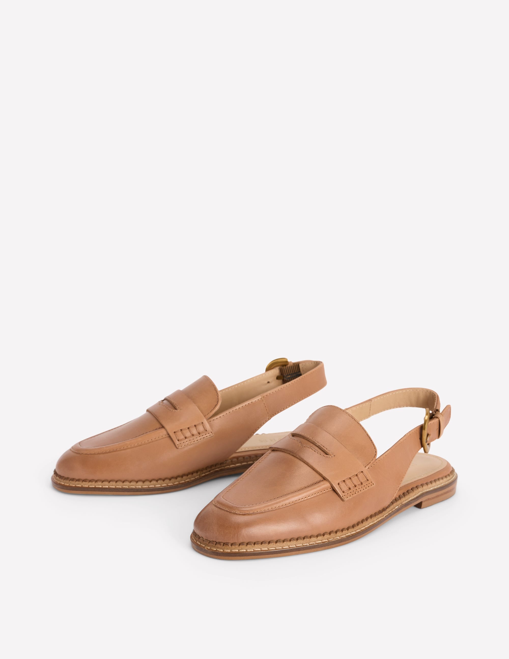 Nya Slingback Penny Loafers-Tan - Image 6