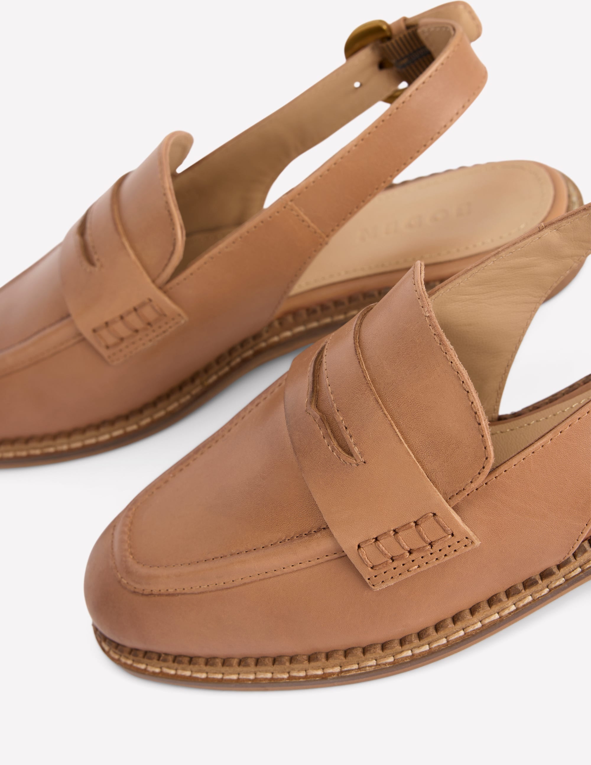 Nya Slingback Penny Loafers-Tan - Image 7