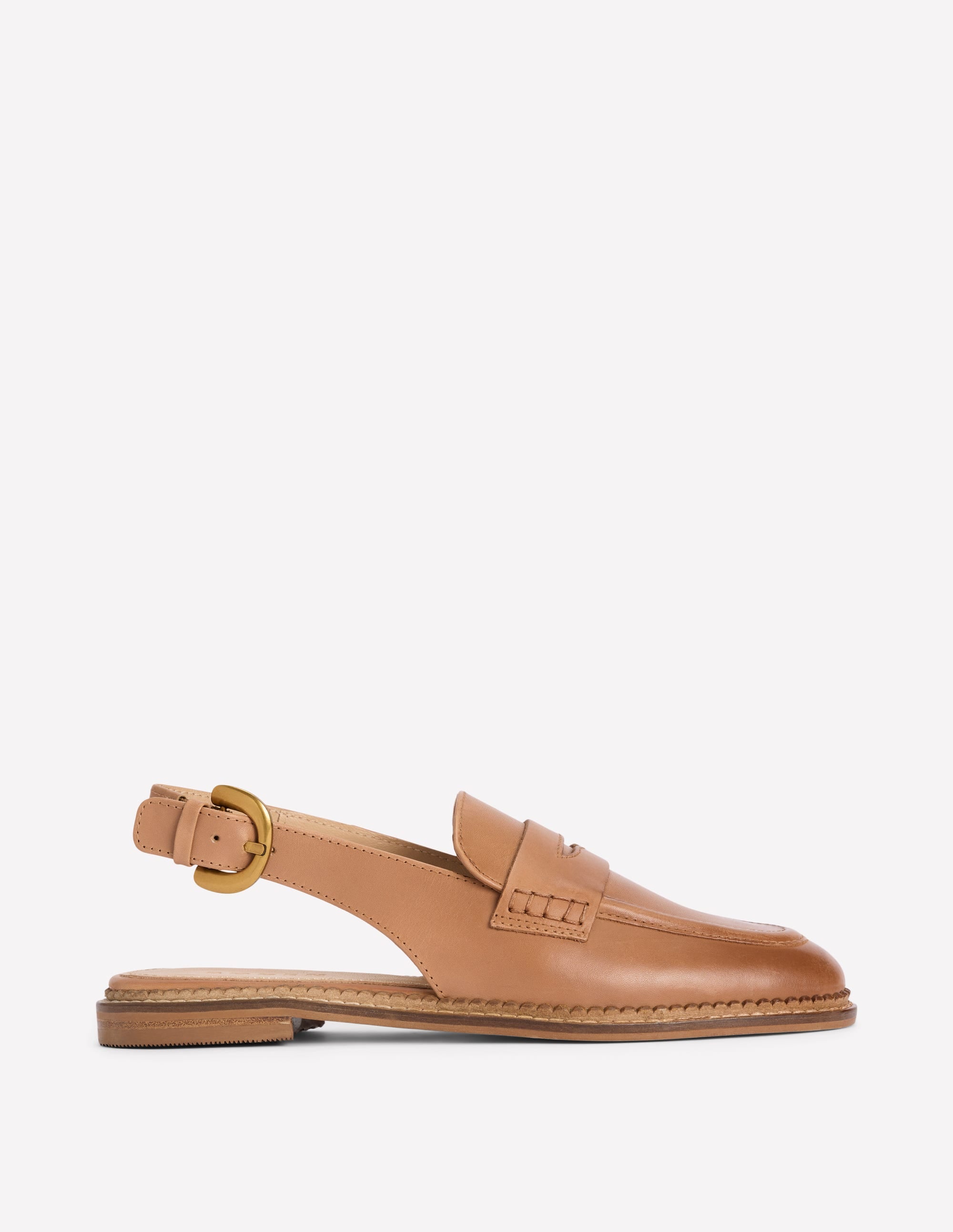 Nya Slingback Penny Loafers-Tan - Image 1