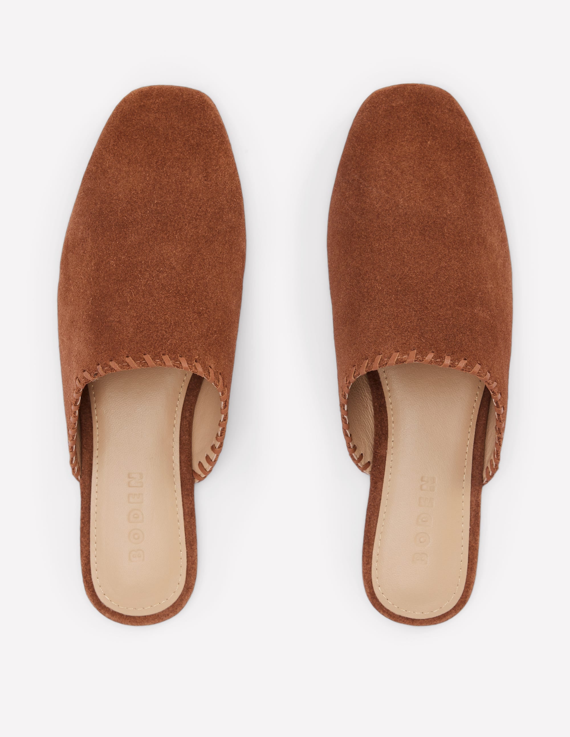 Mule Slipper Loafer-Tan Suede - Image 5