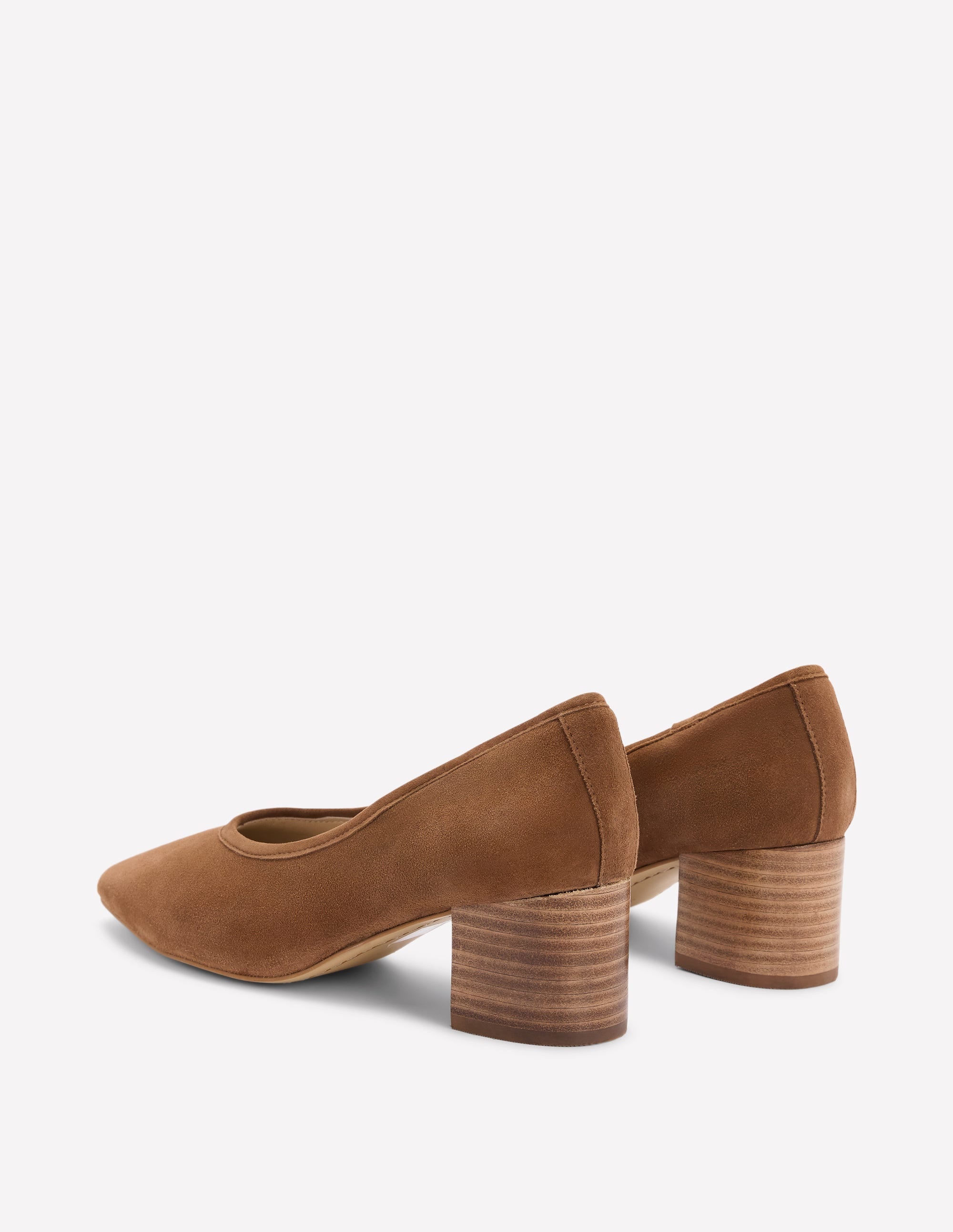 Closed Back Block Heel-Raw Umber - Image 5