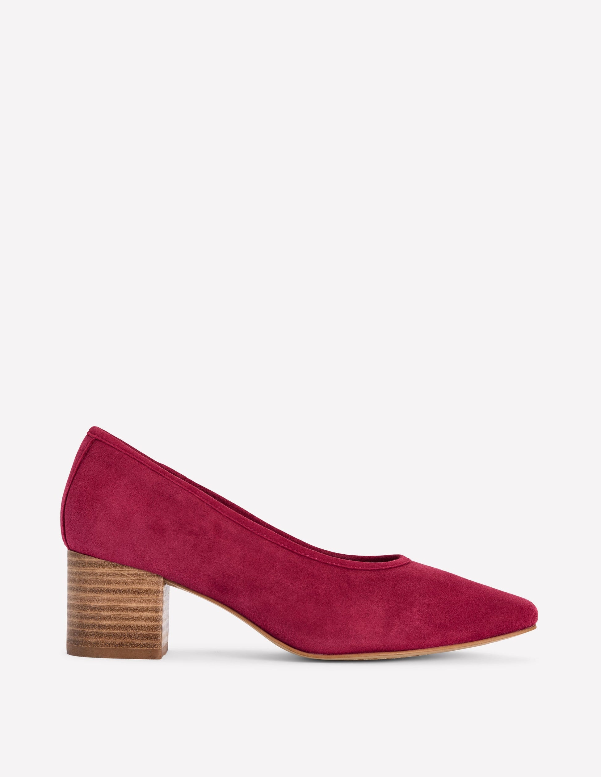 Closed Back Block Heel-Red-2