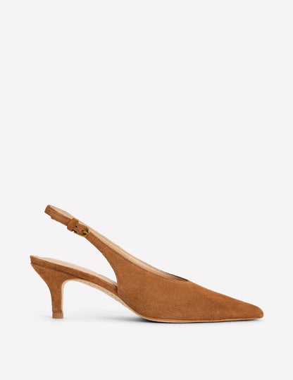 High Cut Slingback Court-Tan-1
