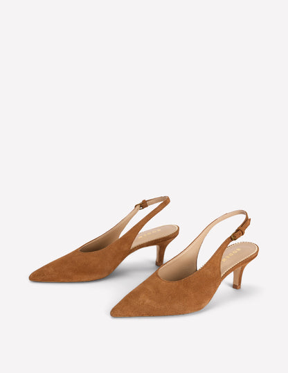 High Cut Slingback Court-Tan-4