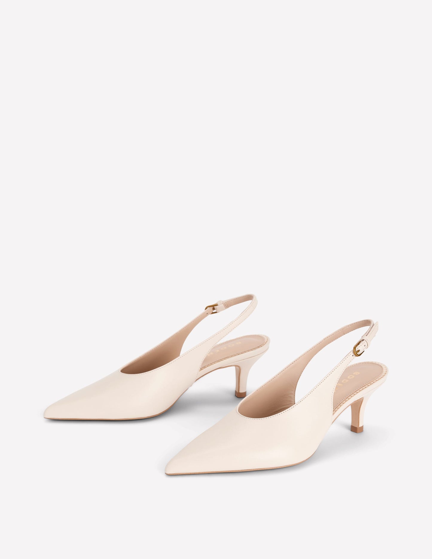 High Cut Slingback Court-Ecru