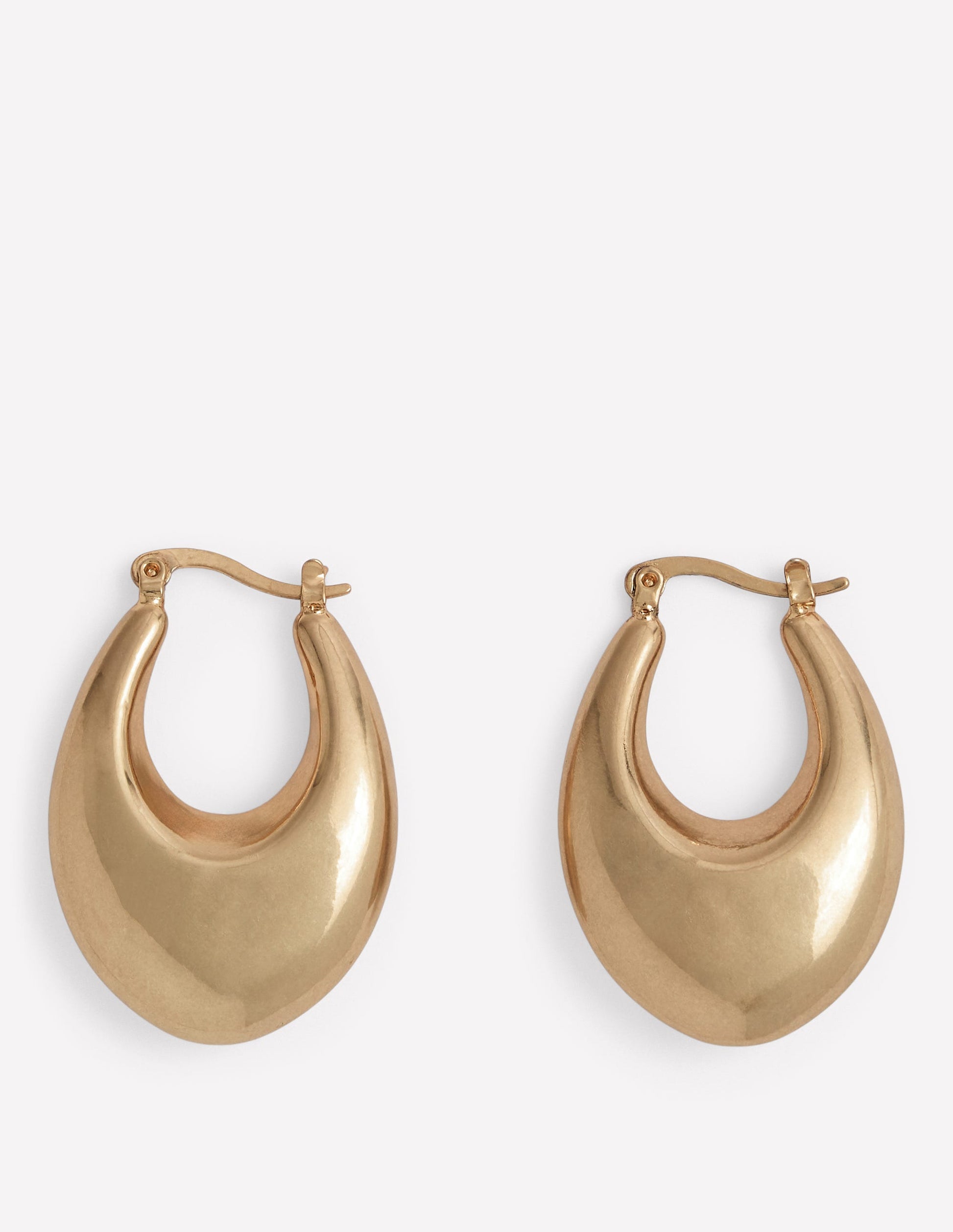 Chunky Curve Hoops-Gold Colour-4