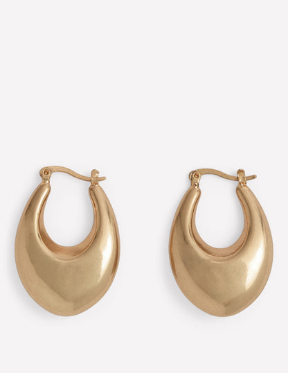 Chunky Curve Hoops-Gold Colour-4