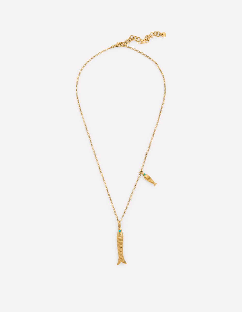 Long Charm Pendant Necklaces-Fish - Image 1