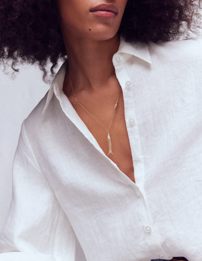 Long Charm Pendant Necklaces-Fish-2