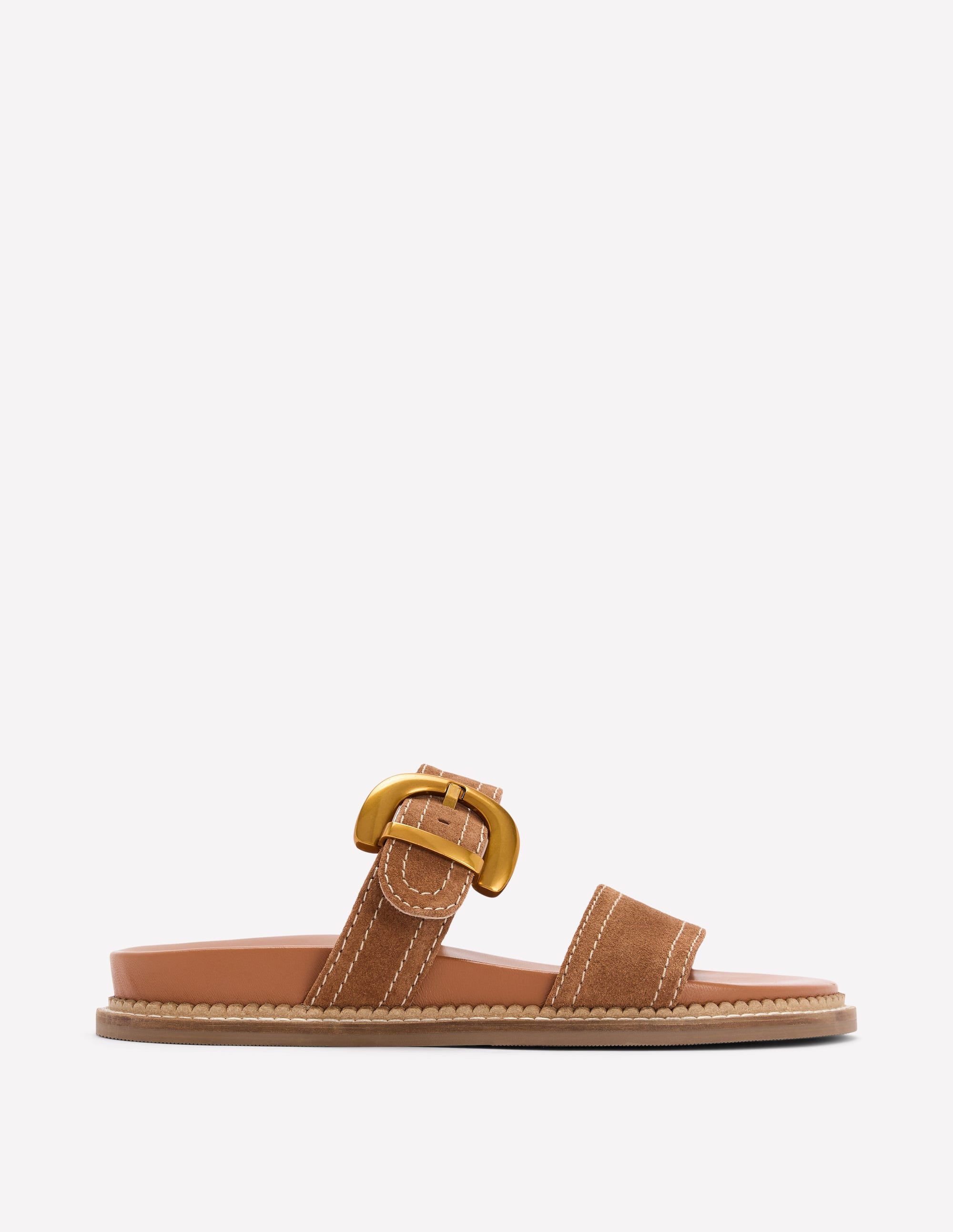 Caryl Double Strap Sandals-Tan - Image 1