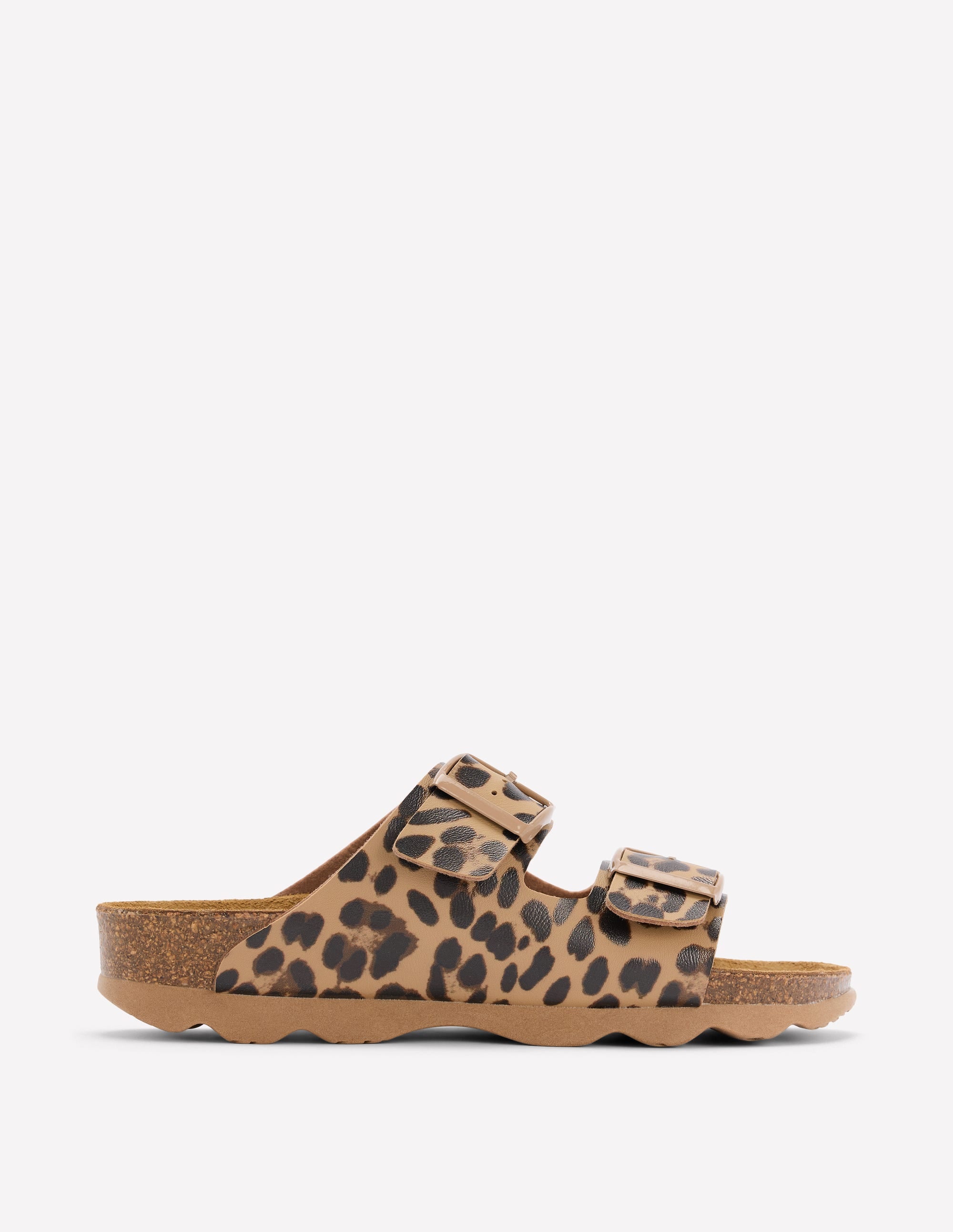Lyla Printed Buckle Sliders-Leopard - Image 1