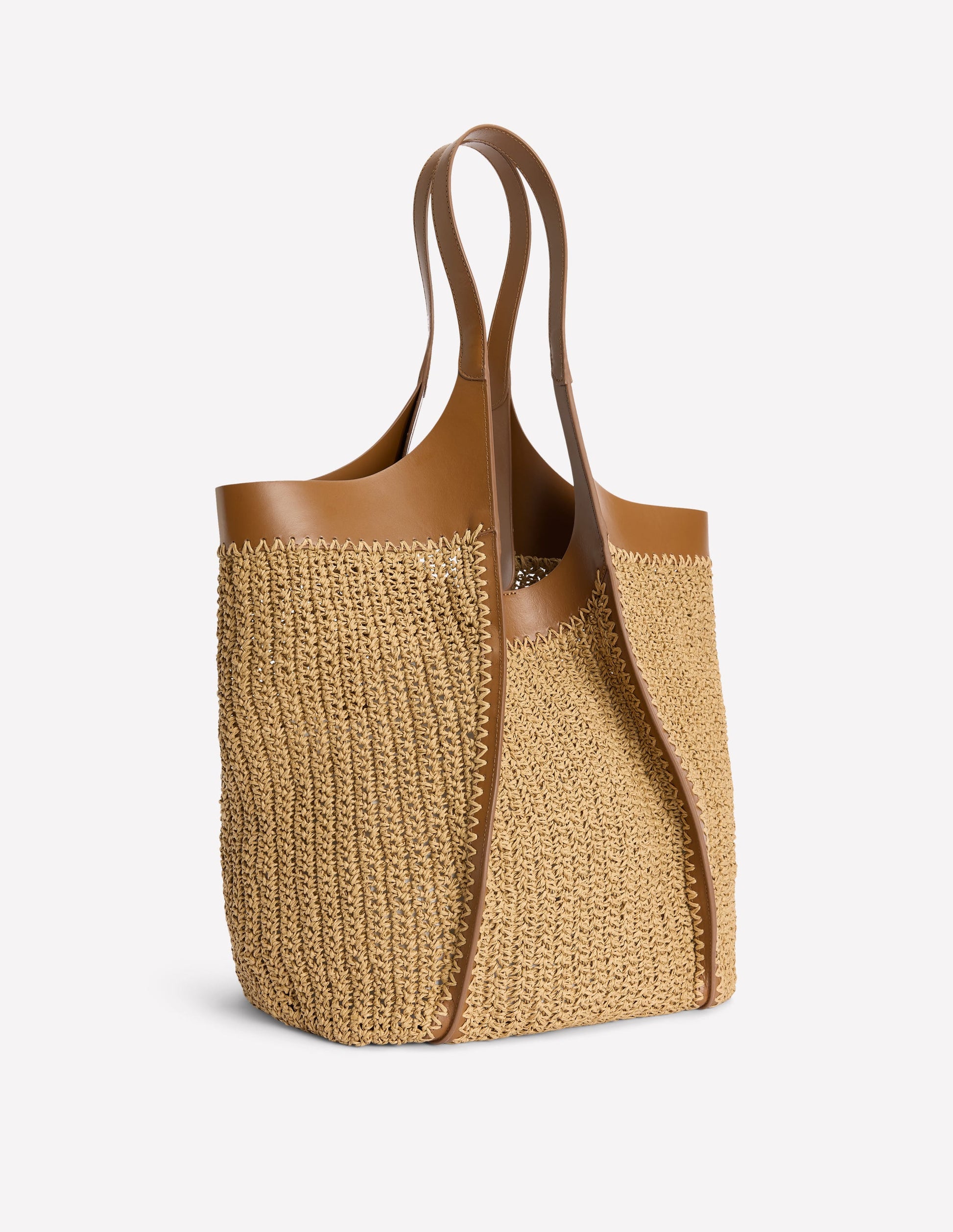 Straw Tote-Natural Raffia-4
