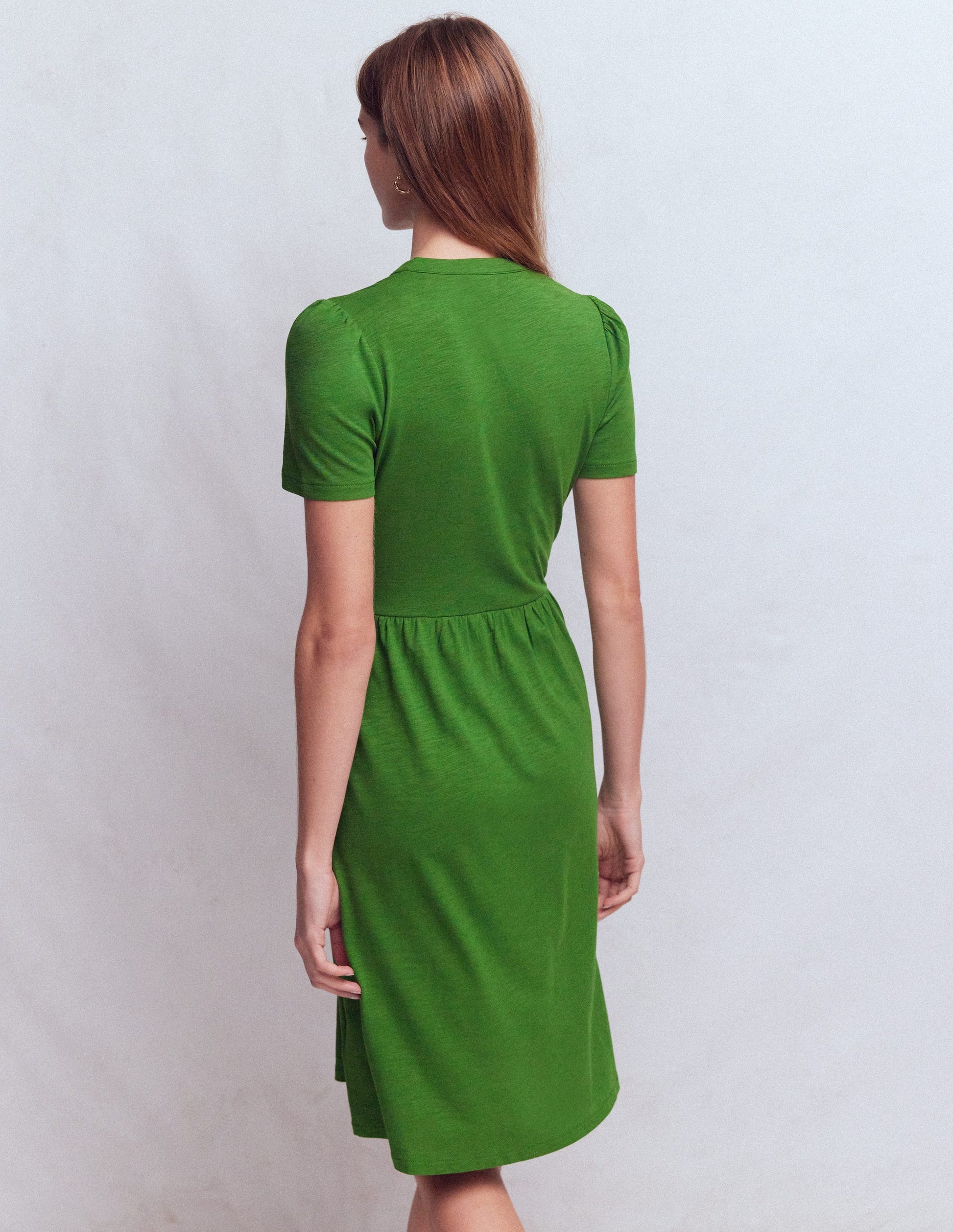 Naomi Short Jersey Dress-Promenade Green-3