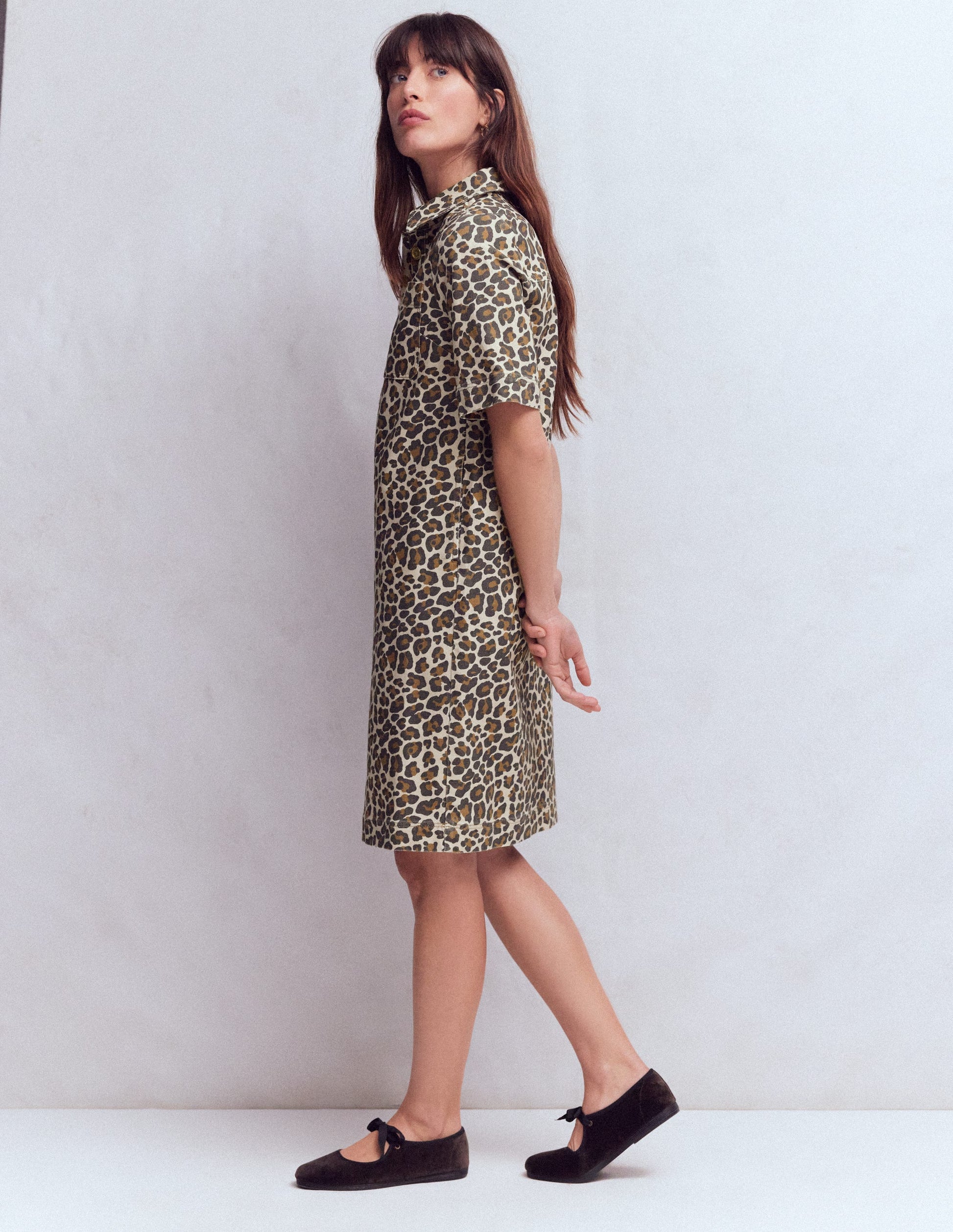 Zia Pocket Shift Dress-Almond Milk, Cheetah Pop-4