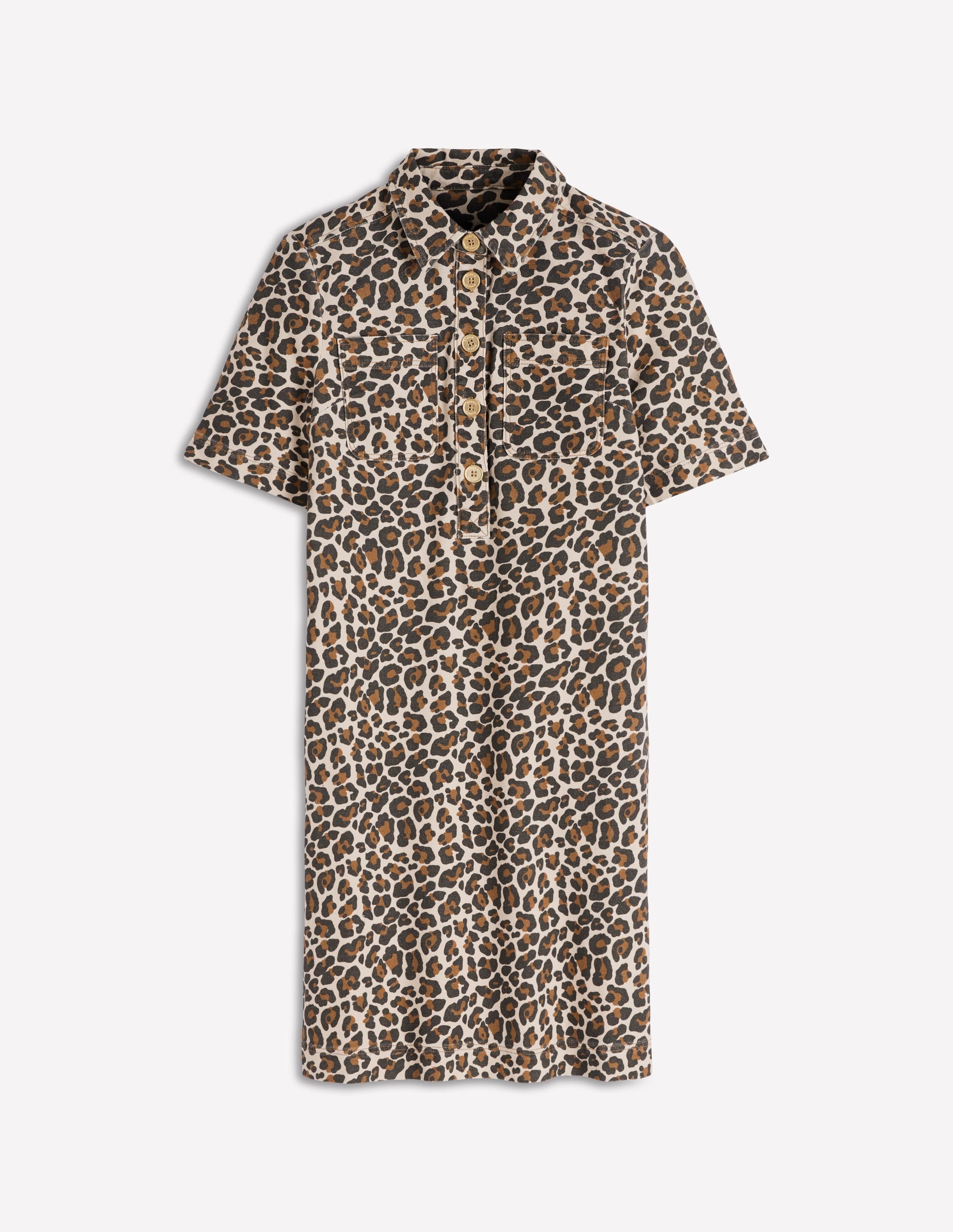 Zia Pocket Shift Dress-Almond Milk, Cheetah Pop - Image 5