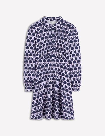 Orla Short Jersey Shirt Dress-Heart Chain-4