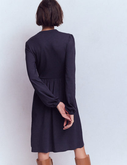 Amy Short Jersey Dress-Navy-3