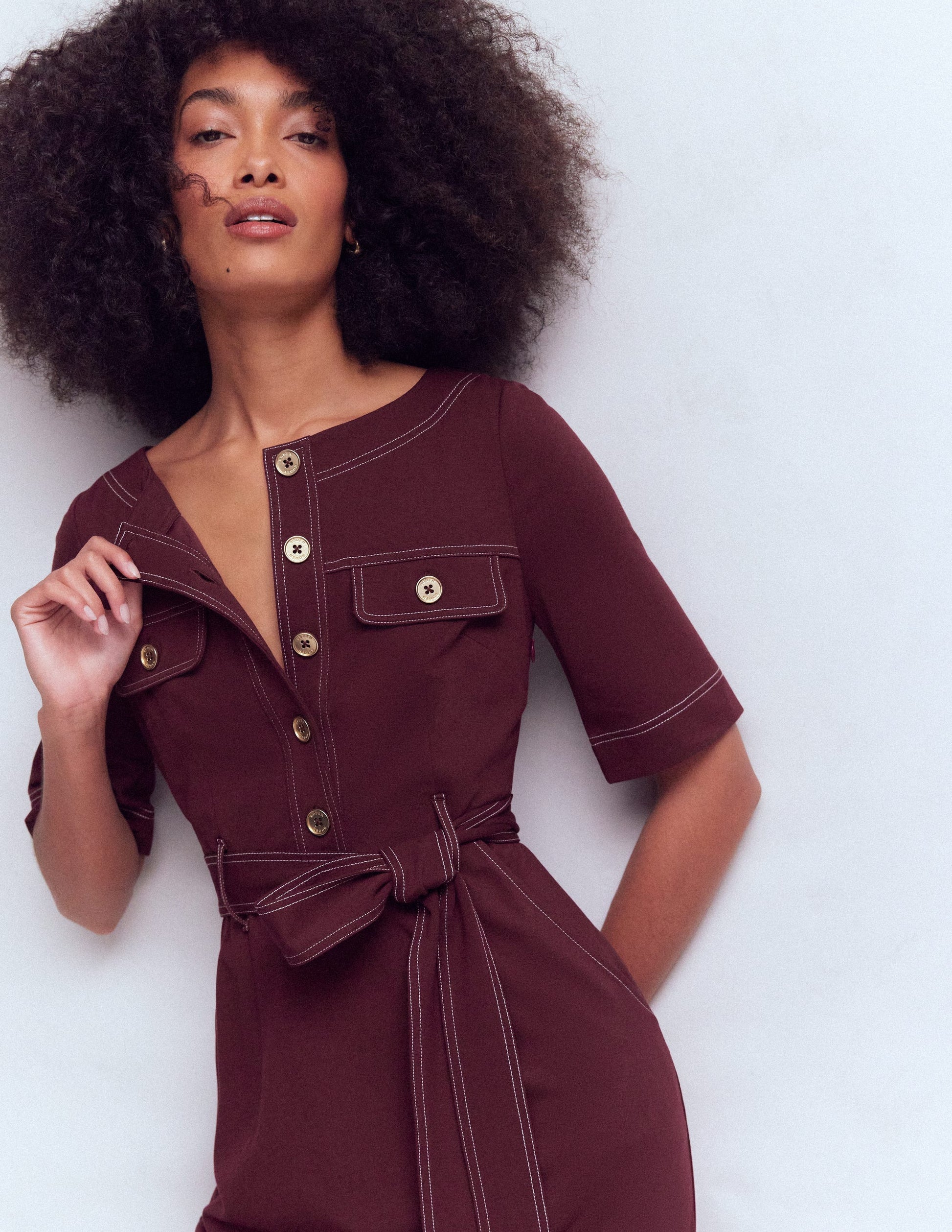 Bria Ponte Midi Dress-Deep Wisteria-3