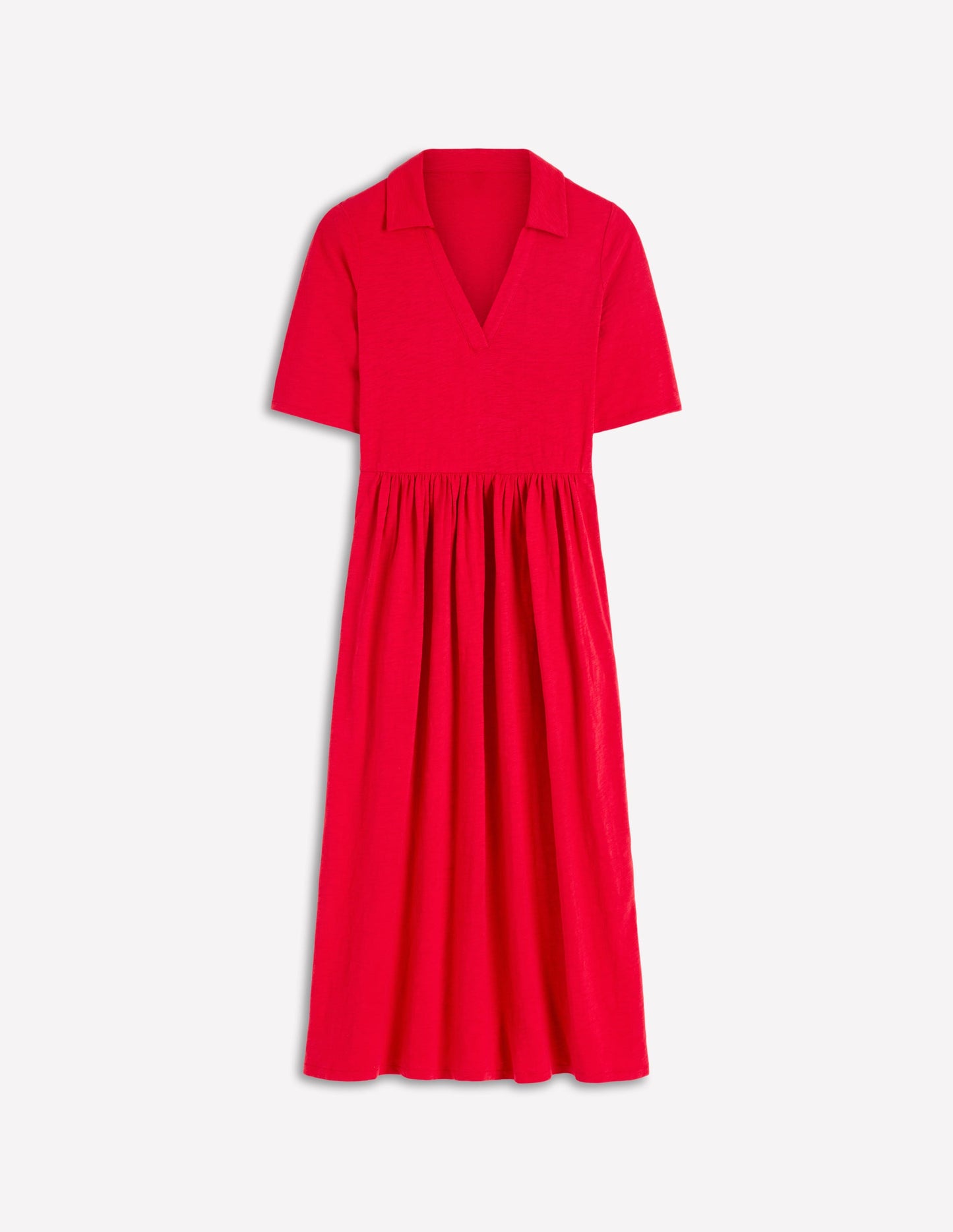 Aria Collared Jersey Dress-Merida Red